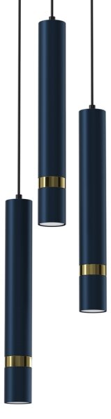 Lustr na lanku JOKER 3xGU10/8W/230V modrá/zlatá