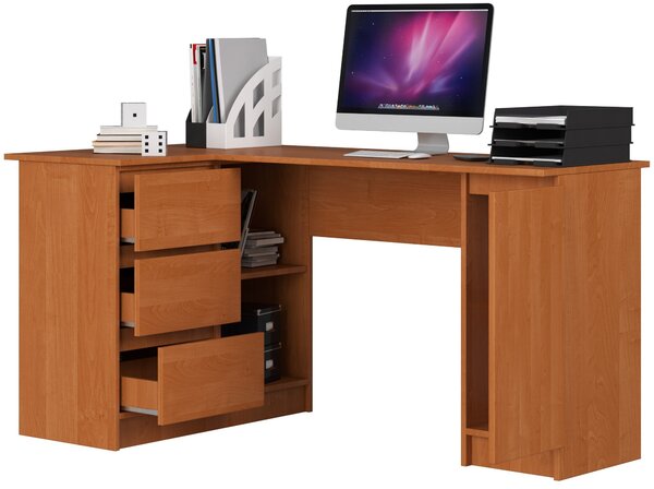 Ak furniture Rohový psací stůl B20 155 cm olše levý