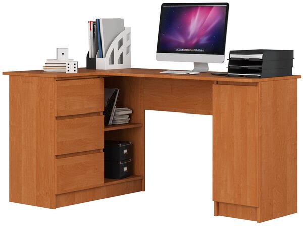Ak furniture Rohový psací stůl B20 155 cm olše levý