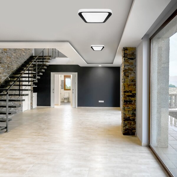 LED Stmívatelné stropní svítidlo QUADRO LED/38W/230V 3000-6000K bílá/černá + DO