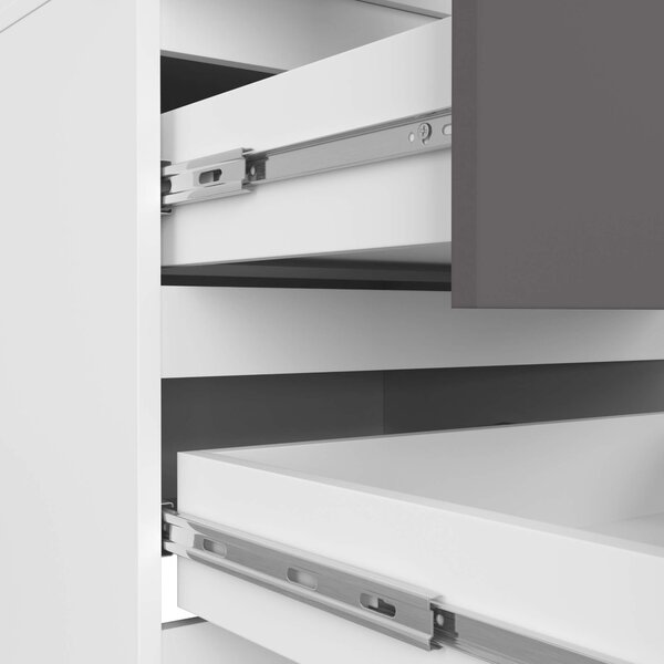Ak furniture Šatní skříň STAR 60 cm bílá/grafitová