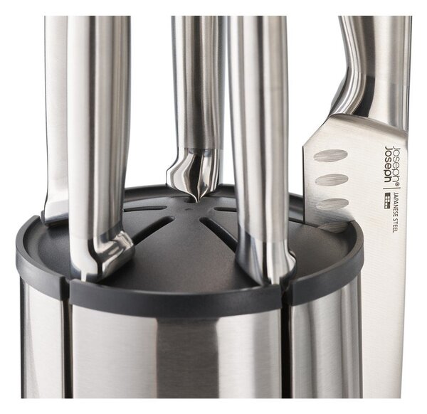 Sada nožů s rotačním stojanem 5 ks z nerezové oceli Elevate Steel – Joseph Joseph