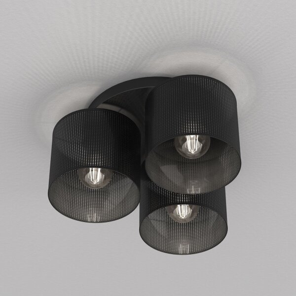 Lustr přisazený LOFT SHADE 3xE27/60W/230V černá