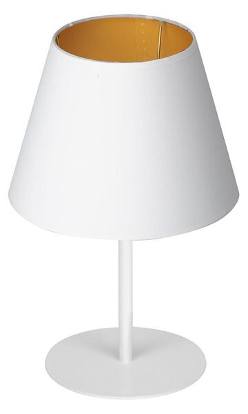 Stolní lampa ARDEN 1xE27/60W/230V pr. 20 cm bílá/zlatá