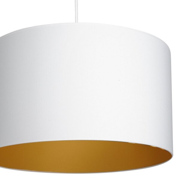 Lustr na lanku ARDEN 1xE27/60W/230V pr. 40 cm bílá/zlatá
