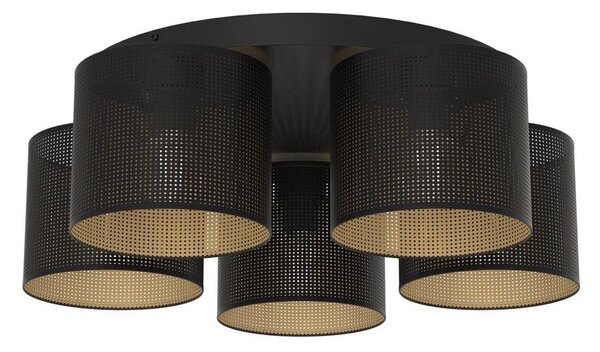 Lustr přisazený LOFT SHADE 5xE27/60W/230V černá/zlatá