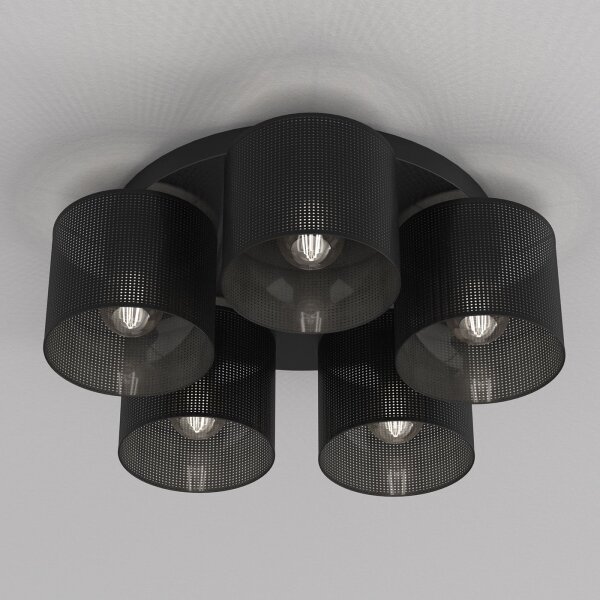 Lustr přisazený LOFT SHADE 5xE27/60W/230V černá