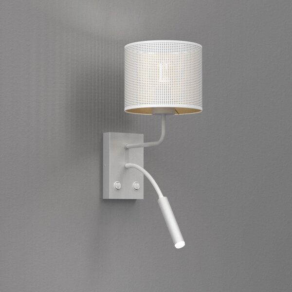 Nástěnná lampa LOFT SHADE 1xE27/60W+1xG9/8W/230V bílá/zlatá