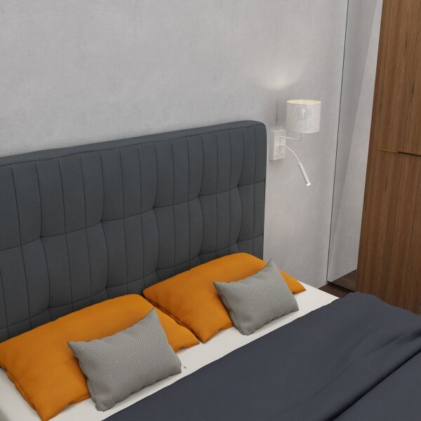 Nástěnná lampa LOFT SHADE 1xE27/60W+1xG9/8W/230V bílá/zlatá