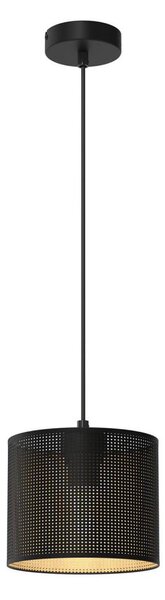 Lustr na lanku LOFT SHADE 1xE27/60W/230V pr. 18 cm černá/zlatá