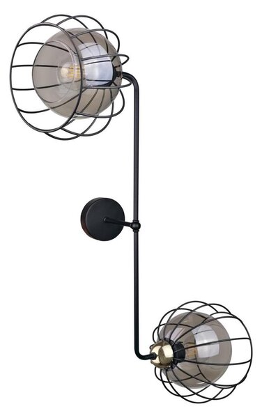 Nástěnné svítidlo SOLO BLACK 2xE27/60W/230V černá/zlatá