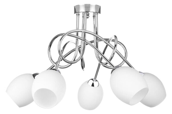 Přisazený lustr TWIST WHITE 5xE14/40W/230V