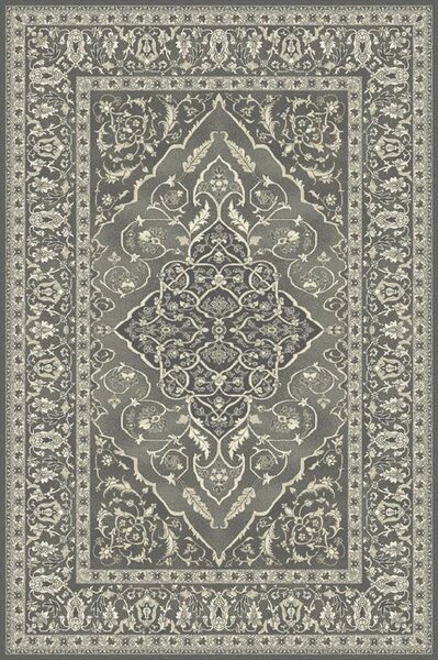 Kusový koberec vlněný Agnella Isfahan Leyla Grafit Šedý Rozměr: 160x240 cm