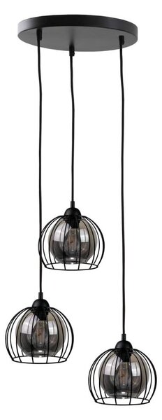 Lustr na lanku SOLO BLACK 3xE27/60W/230V pr. 30 cm