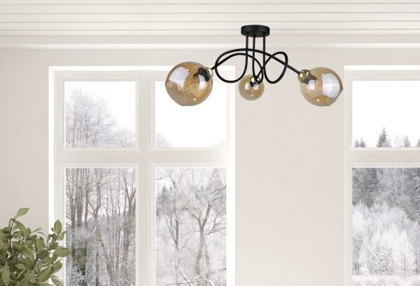 Přisazený lustr VENUS GOLD 3xE27/60W/230V