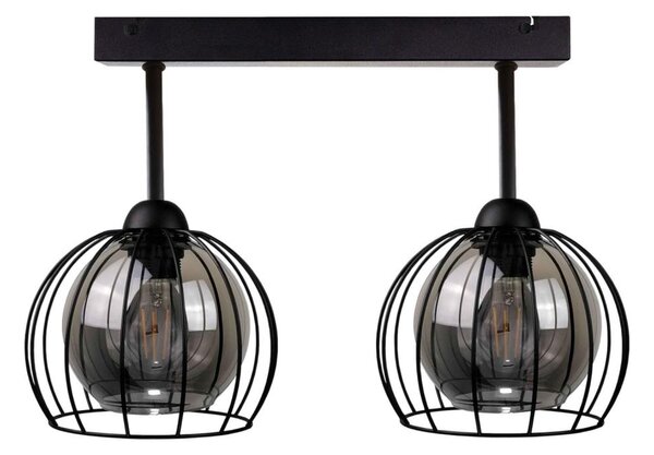 Přisazený lustr SOLO BLACK 2xE27/60W/230V