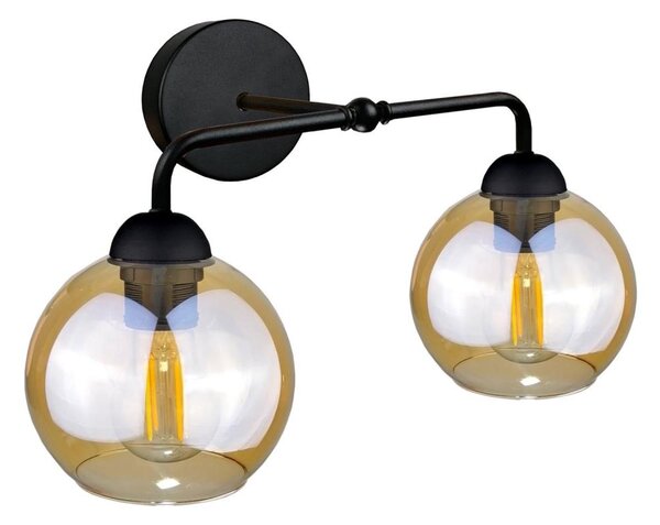 Nástěnné svítidlo MELLE BLACK 2xE27/60W/230V