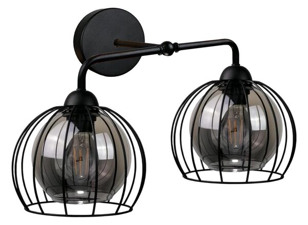 Nástěnné svítidlo SOLO BLACK 2xE27/60W/230V
