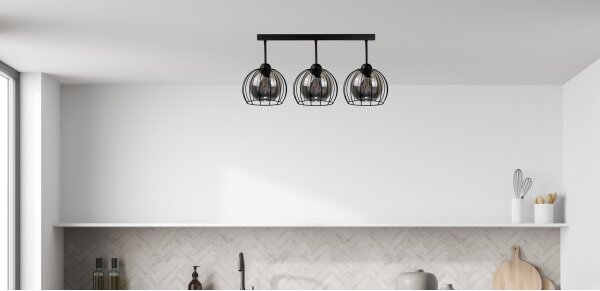Přisazený lustr SOLO BLACK 3xE27/60W/230V