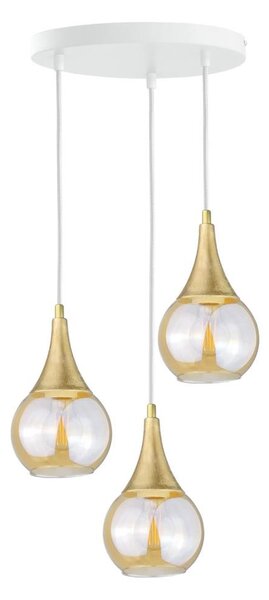 Lustr na lanku LACRIMA WHITE 3xE27/60W/230V pr. 30 cm