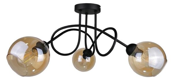 Přisazený lustr VENUS BLACK 3xE27/60W/230V