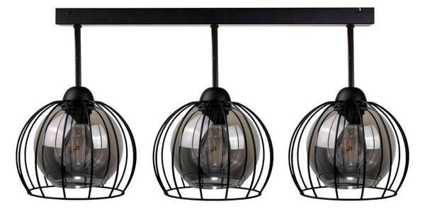Přisazený lustr SOLO BLACK 3xE27/60W/230V