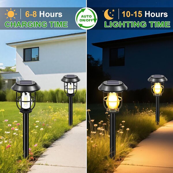LEDsolar 3v1 venkovní lucerna se senzorem 2 ks, bezdrátové, iPRO, 1W, teplá barva