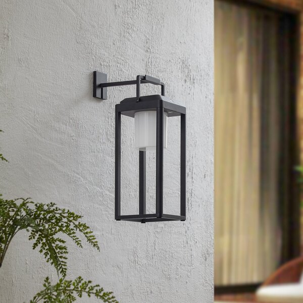 Venkovní svítidla Lucande, Tilena, stmívatelné, Černá, Balkon, Hliník, Moderní