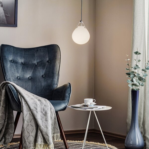 Závěsná svítidlo Louis Poulsen, Moser, stmívatelné, Bílá, Obývací pokoj, Sklo, Design