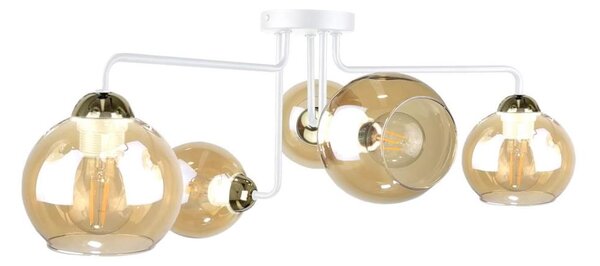 Přisazený lustr MONDE WHITE 5xE27/60W/230V