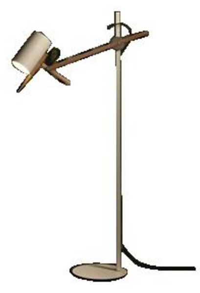 Stojací Lampa MARSET, Bílá, Obývací pokoj, Kov