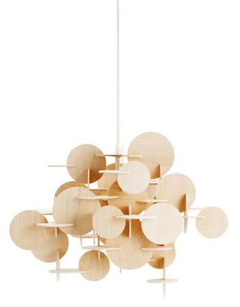 Závěsná svítidlo Normann Copenhagen, Béžová, Obývací pokoj, Dřevo
