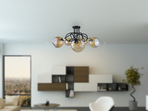 Přisazený lustr VENUS GOLD 5xE27/60W/230V