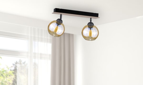 Bodové svítidlo THEA WOOD 2xE27/60W/230V