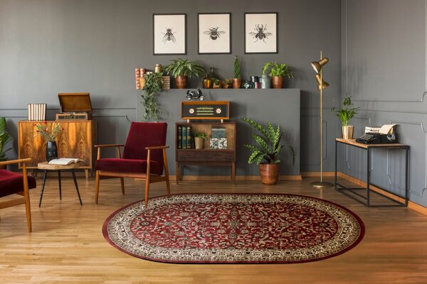 Makro Abra Oválný koberec ROYAL ADR 1745 bordó Rozměr: 150x250 cm