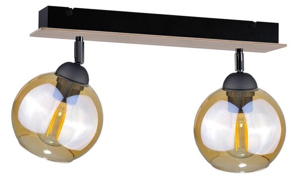 Bodové svítidlo THEA WOOD 2xE27/60W/230V