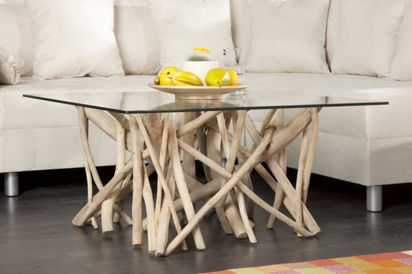 Konferenční stolek DRIFTWOOD SQUARE 80 CM naplavené dříví Nábytek | Obývací pokoj | Konferenční stolky | Všechny konferenční stolky