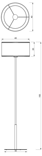 Stojací lampa RATTAN 1xE27/60W/230V ratan