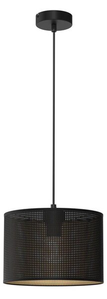 Lustr na lanku LOFT SHADE 1xE27/60W/230V pr. 25 cm černá/zlatá