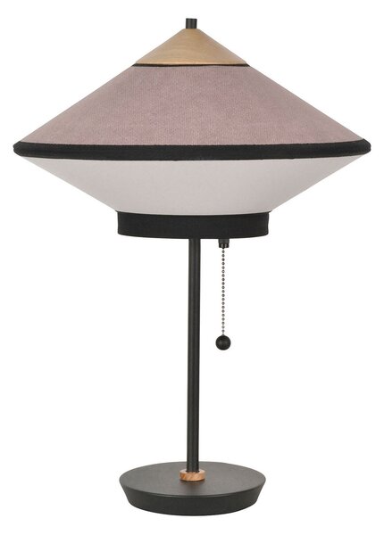 Stolní lampa Forestier, Cymbal S, Pudrová, Obývací pokoj, Tkanina / Textil, Design