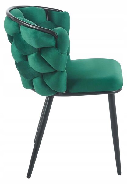 Designová jídelní židle EVANDOR - zelená / černá