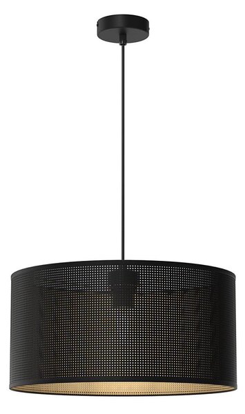 Lustr na lanku LOFT SHADE 1xE27/60W/230V pr. 40 cm černá/zlatá