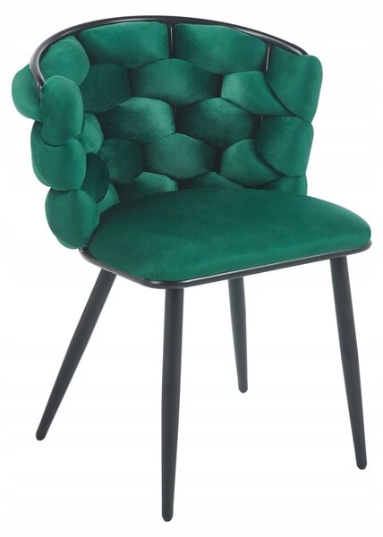 Designová jídelní židle EVANDOR - zelená / černá