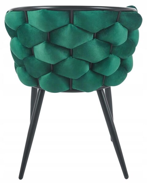 Designová jídelní židle EVANDOR - zelená / černá