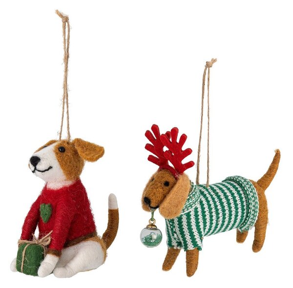 Textilní vánoční ozdoby v sadě 2 ks 12 cm Monty – Bloomingville