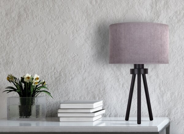 Duolla - Stolní lampa LYON 1xE27/15W/230V pr. 30 cm šedá
