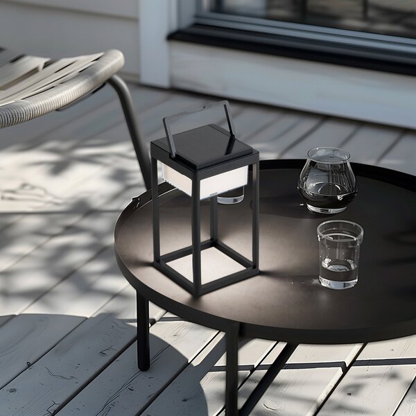 Venkovní svítidla Lucande, Tilena, stmívatelné, Černá, Balkon, Hliník, Moderní