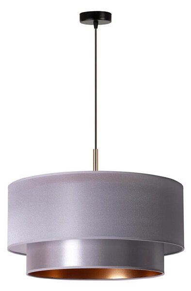 Duolla - Lustr na lanku NANTES 1xE27/15W/230V pr. 45 cm stříbrná/měděná