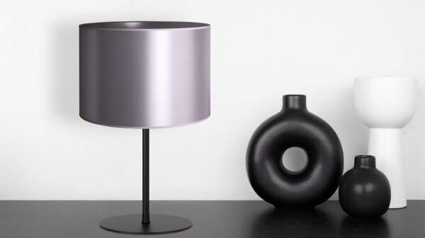 Duolla - Stolní lampa CANNES 1xE14/15W/230V pr. 20 cm stříbrná/černá