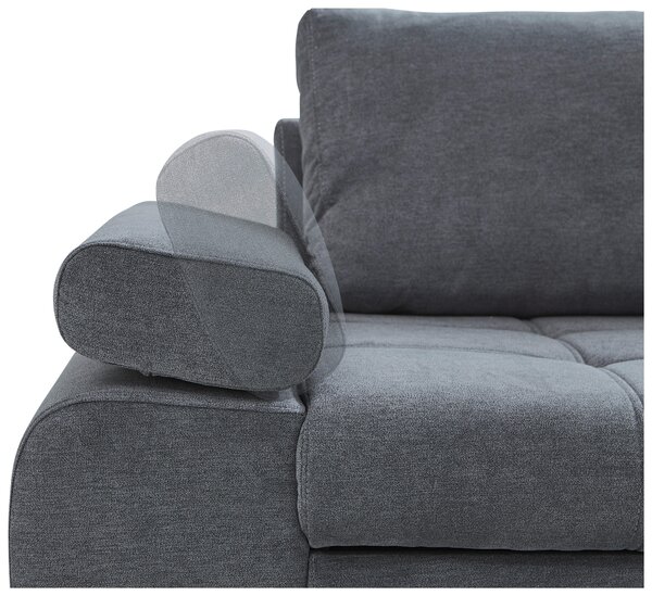 ROHOVÁ SEDAČKA, textil, šedá Carryhome - Rozkládací sedačky